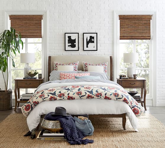 pottery barn embroidered duvet