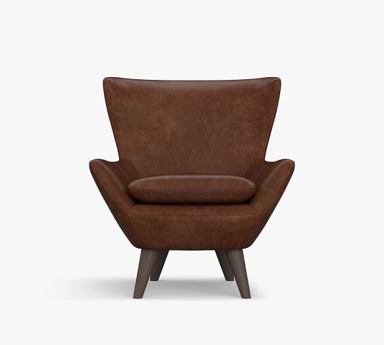 petite leather armchair