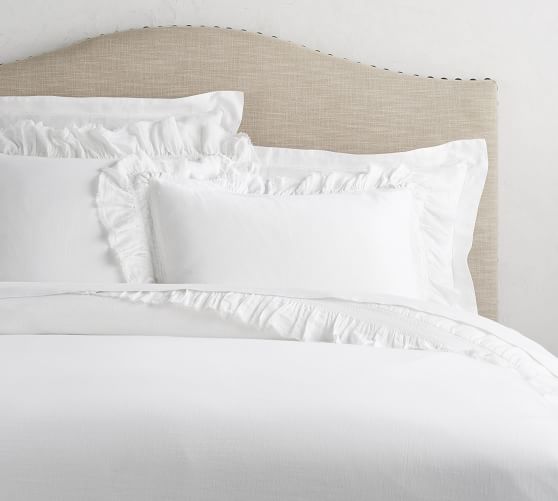 white gauze duvet cover