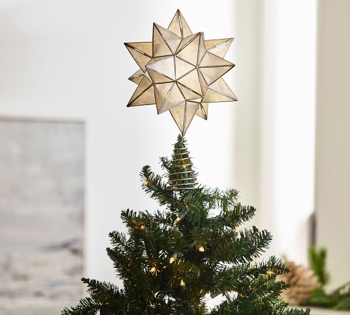 lit capiz star tree topper