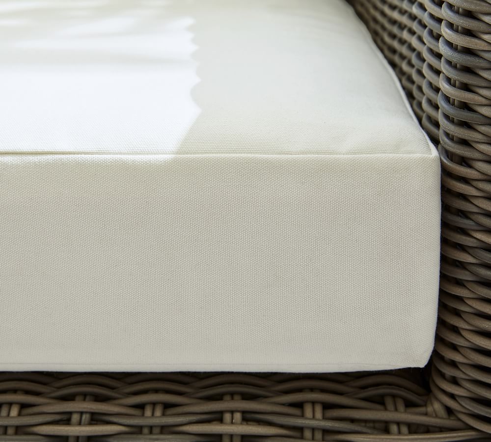 Huntington AllWeather Wicker Square Arm Outdoor Sofa Pottery Barn