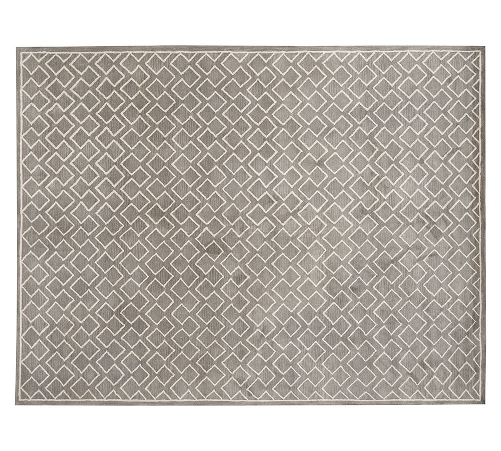 Taylor Geo Rug Gray Mist Pottery Barn