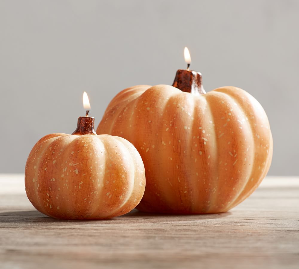Pumpkin Candle, Set of 2 Pottery Barn