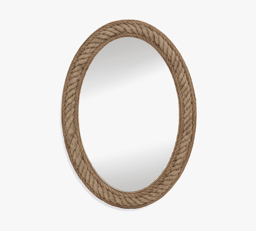 Bridgeport Oval Rope Mirror 30" x 41" Pottery Barn