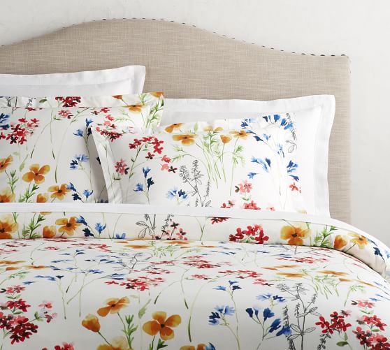 pottery barn floral bedding