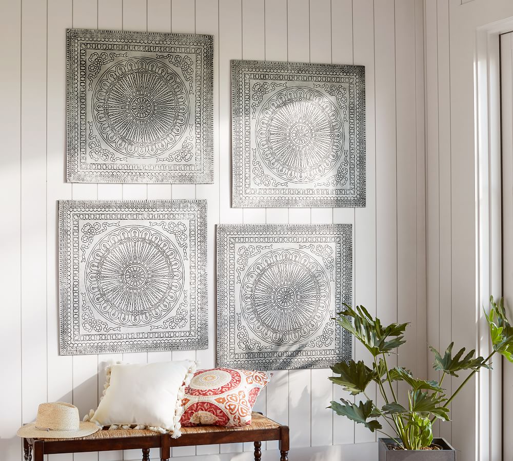 Pressed Tin Tiles Wall Art Pottery Barn