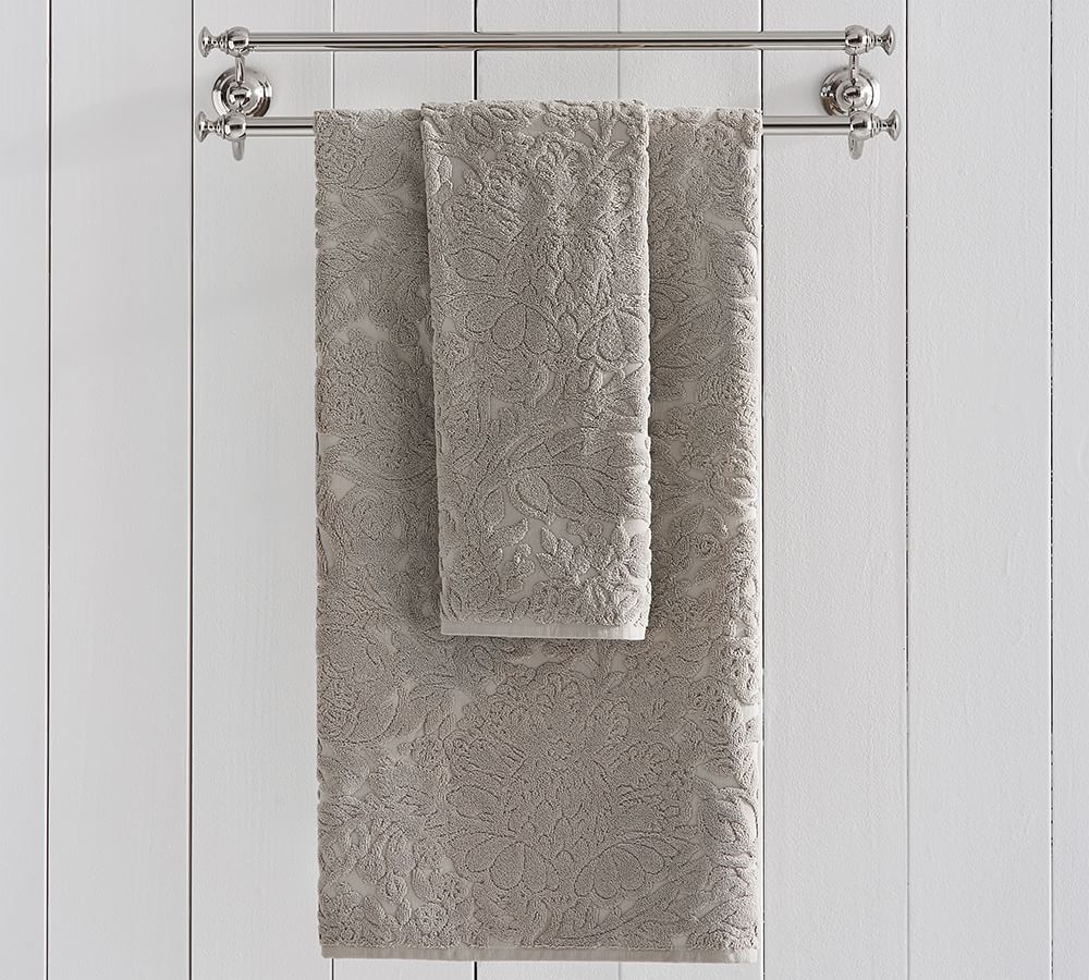 Isaac Floral Sculpted Bath Towels | Pottery Barn