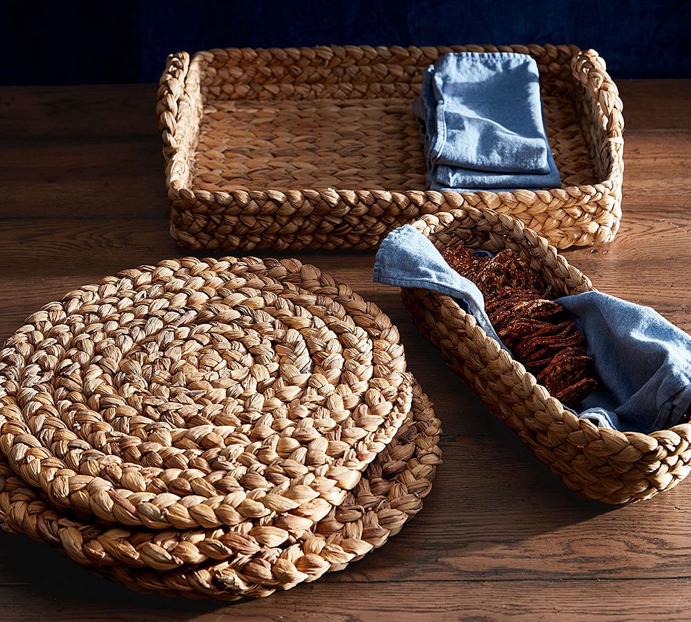 Handwoven Serving Tray Pottery Barn