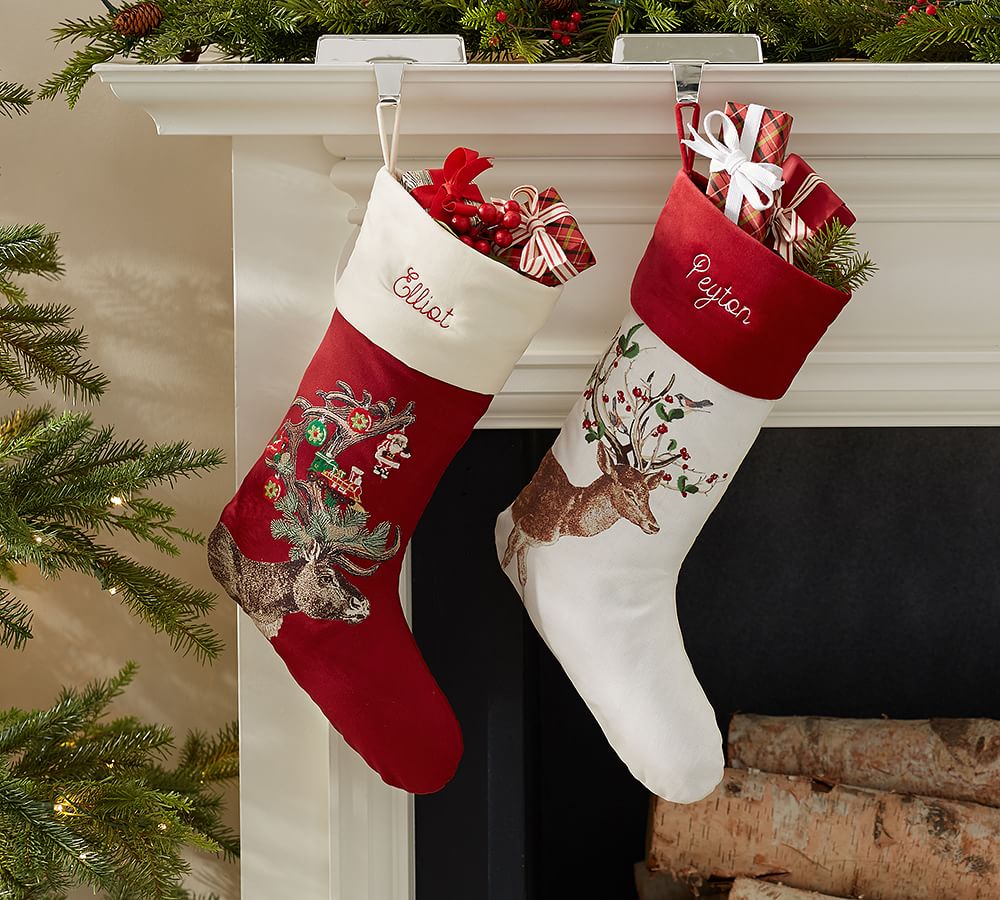 Silly Stag Stockings | Pottery Barn