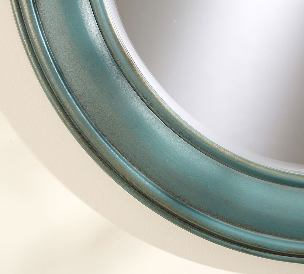 Antiqued Painted Round Mirror 23" Pottery Barn