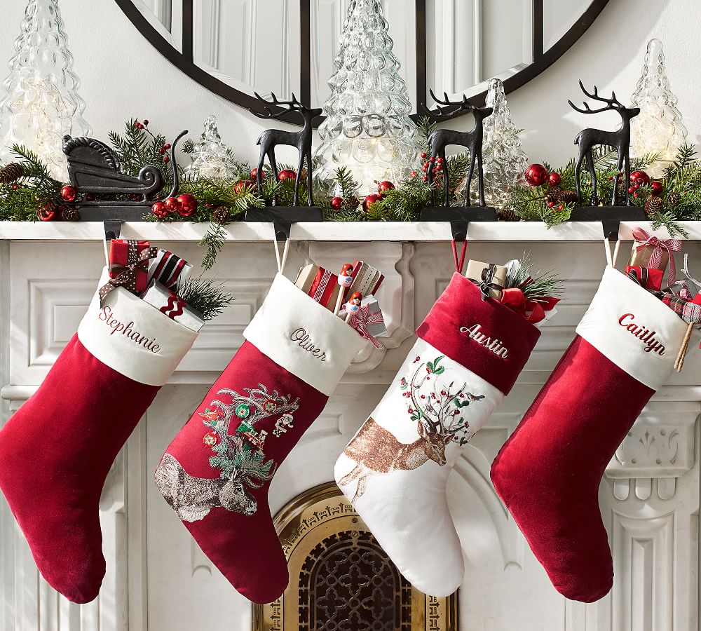 Silly Stag Stockings | Pottery Barn