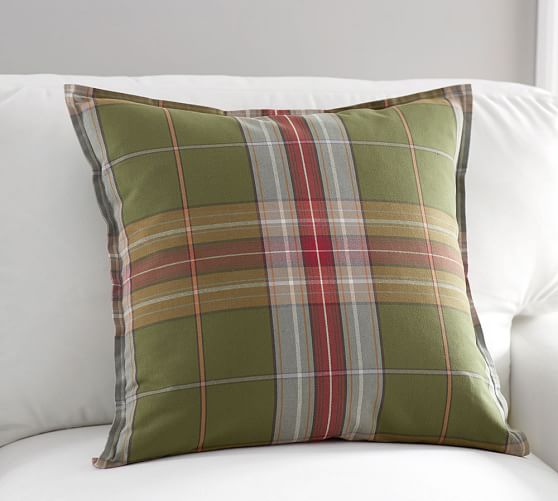 Charles Plaid Decorative Pillow Cover | Pottery Barn