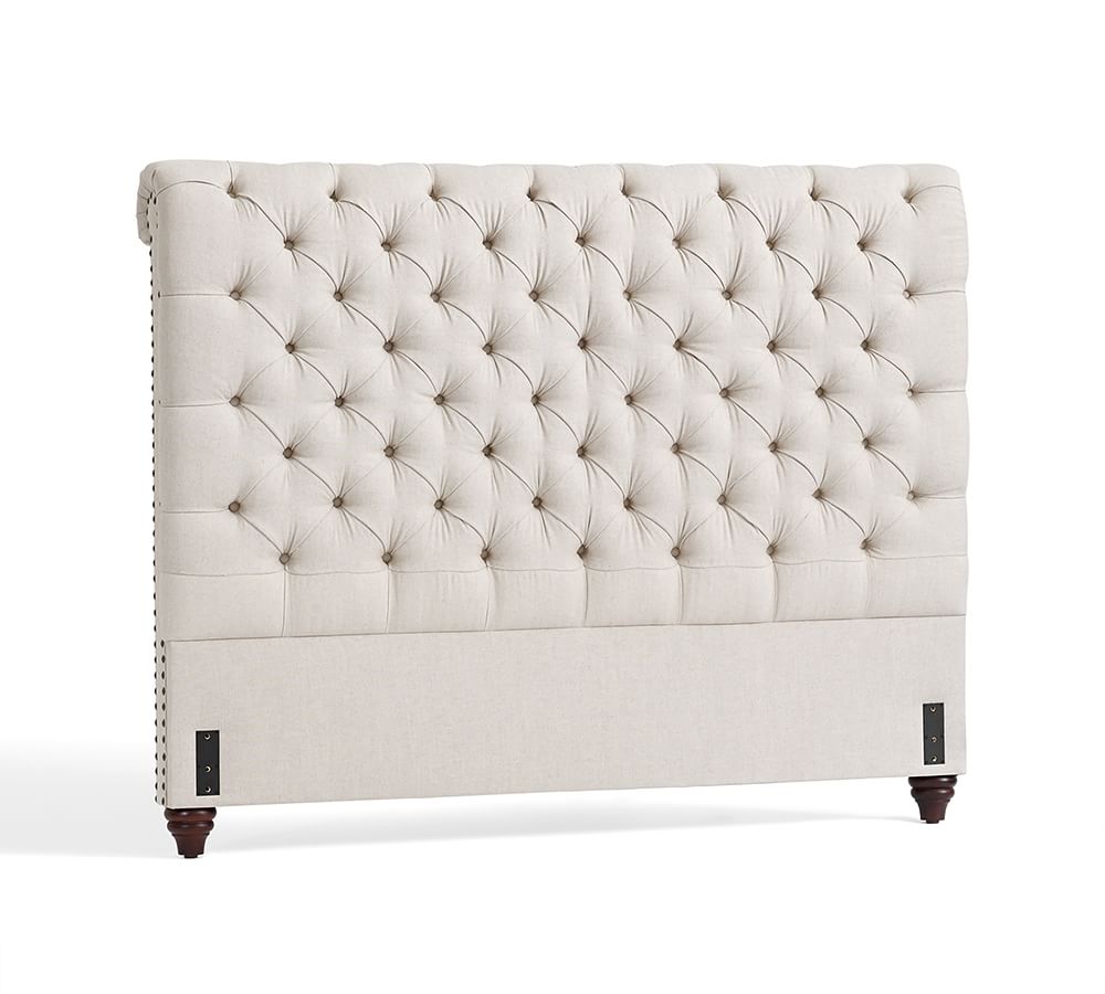 Chesterfield Tufted Upholstered Headboard Pottery Barn