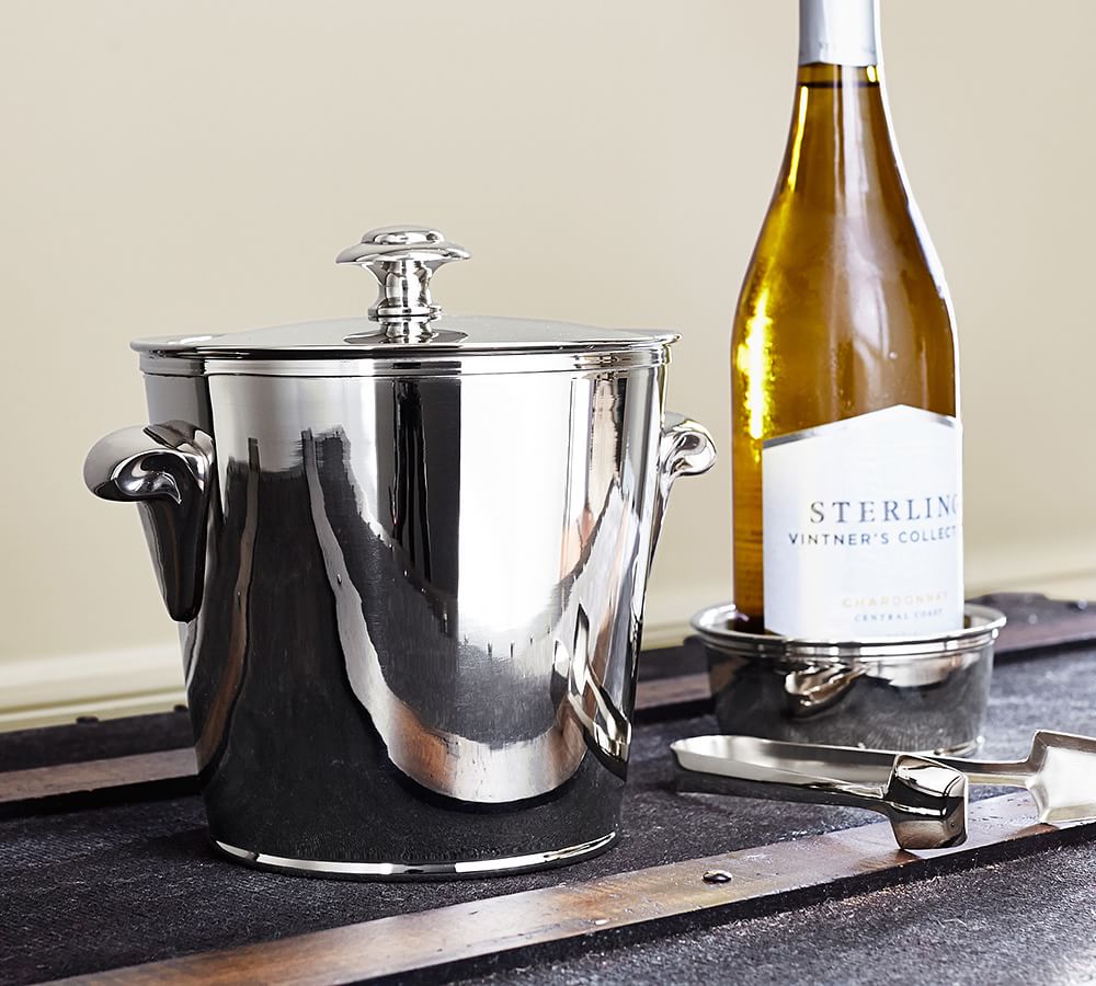 Harrison Ice Bucket with Tongs Pottery Barn