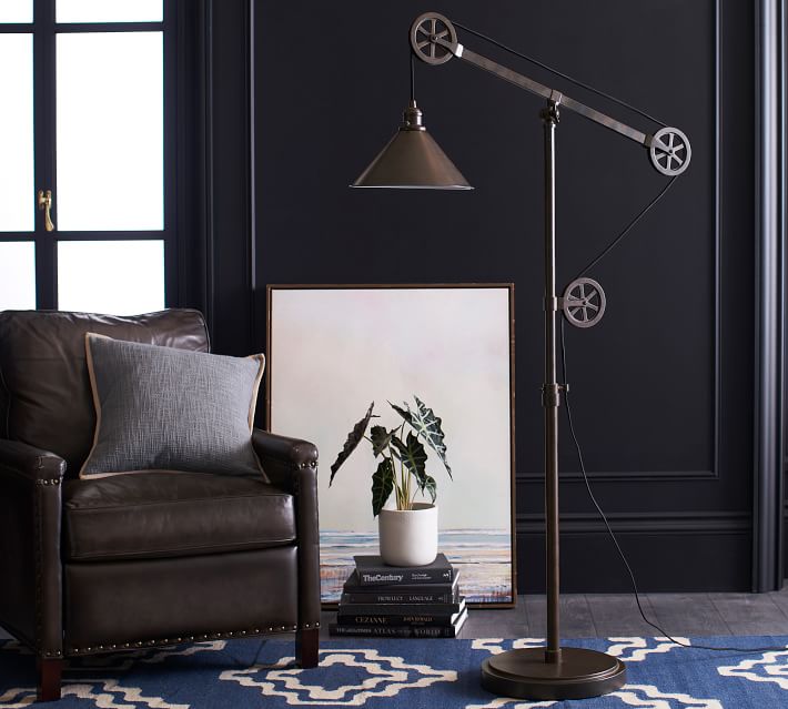 pulley task floor lamp