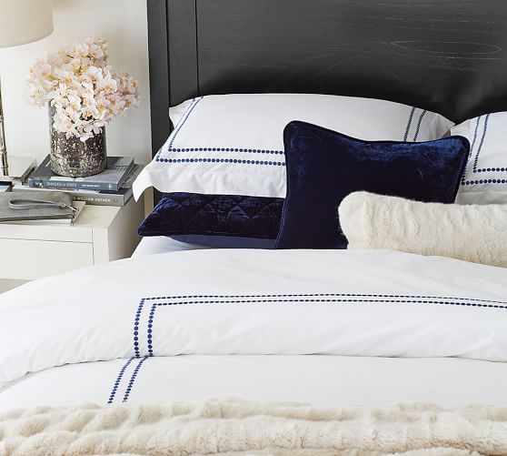 pottery barn pearl embroidered duvet