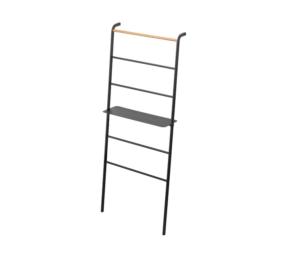 Yamazaki Steel Leaning Ladder Rack with Shelf Pottery Barn