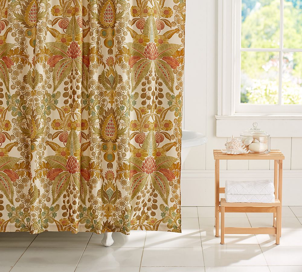Cassandra Floral Sateen Shower Curtain Pottery Barn