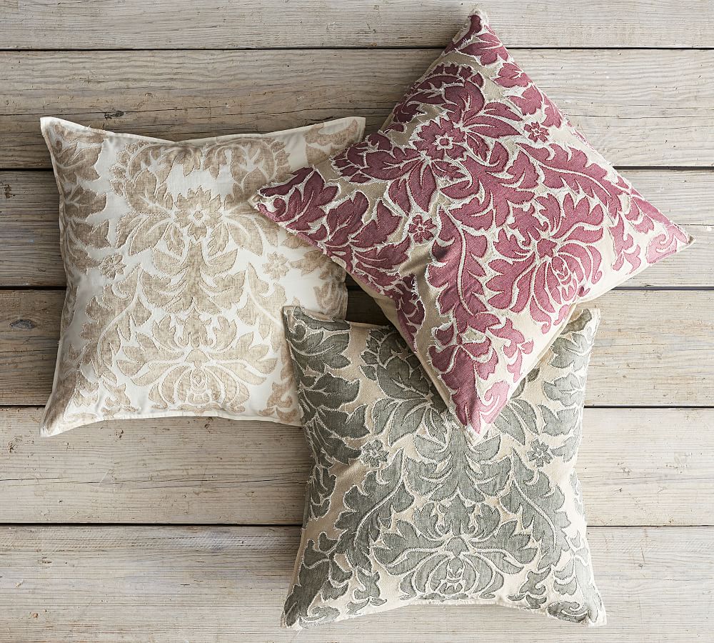 Francesca Embroidered Decorative Pillow Cover Pottery Barn