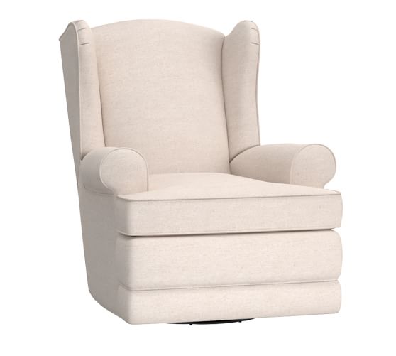 pottery barn swivel rocker recliner