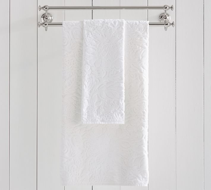 Isaac Floral Sculpted Bath Towels | Pottery Barn