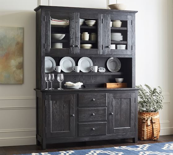 black buffet and hutch sets