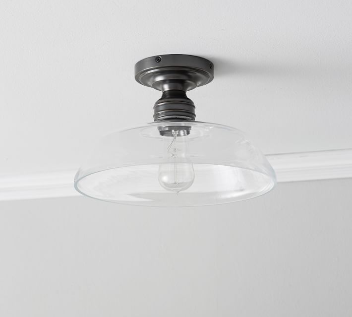 farmhouse glass flush mount