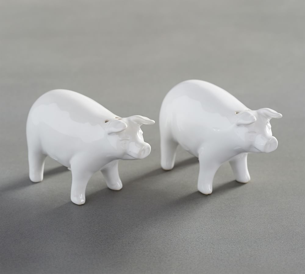 6.5 H Pig Salt and Pepper Shakers Set with Holder Cute Salt and Pepper Shaker Farmhouse Pig Gifts for Pig Lovers Decorative Table Accessories and Farm Animals Kitchen Decor 