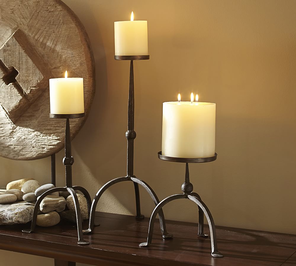Bradley Pillar Candle Holders Pottery Barn