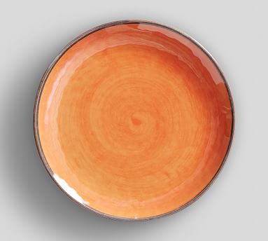 orange ceramic dinner plates