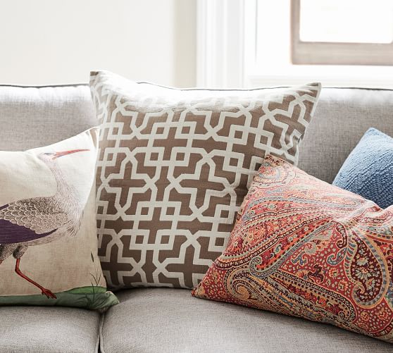 Holt Trellis Jacquard Decorative Pillow Cover | Pottery Barn