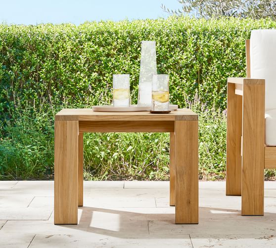 outdoor teak accent table