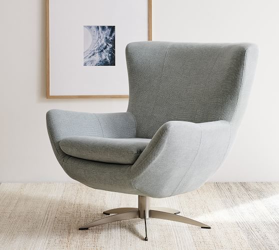 wells upholstered swivel armchair