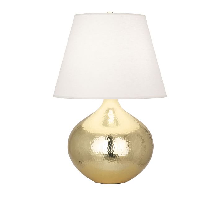 round gold lamp