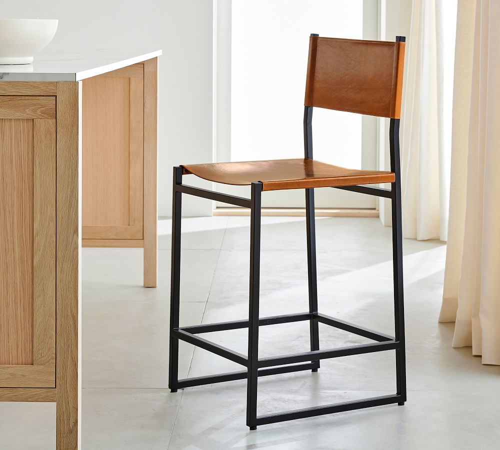 leather back stools