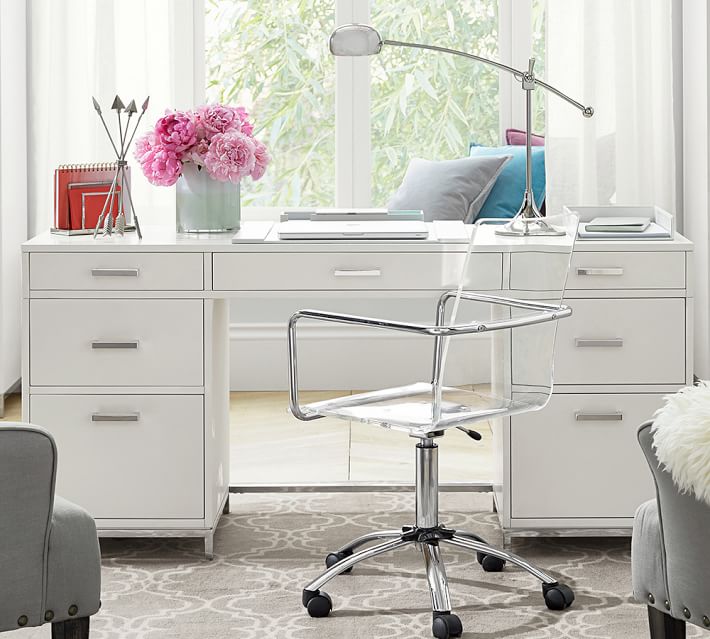 paige acrylic swivel desk chair