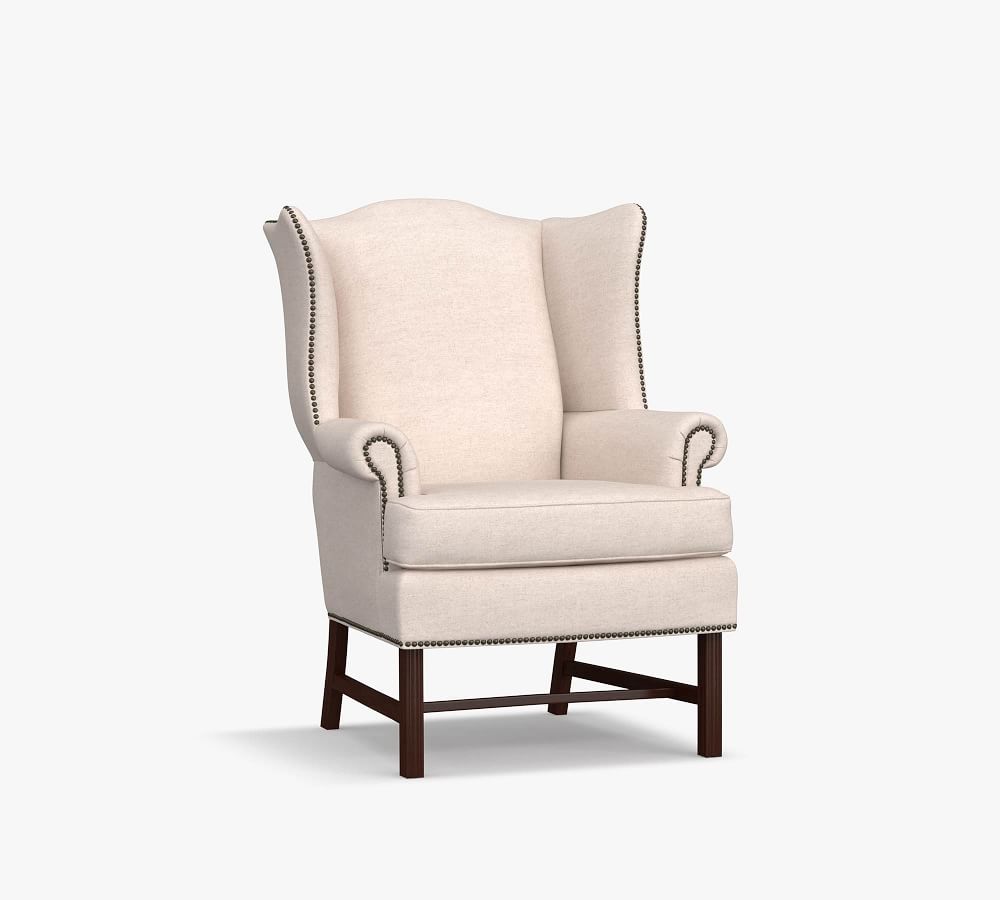 Thatcher Upholstered Wingback Chair Pottery Barn