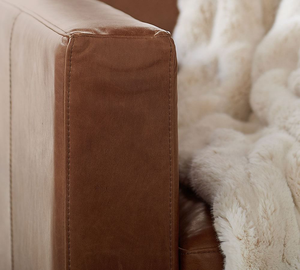 Jake Leather 3Piece LSectional Pottery Barn