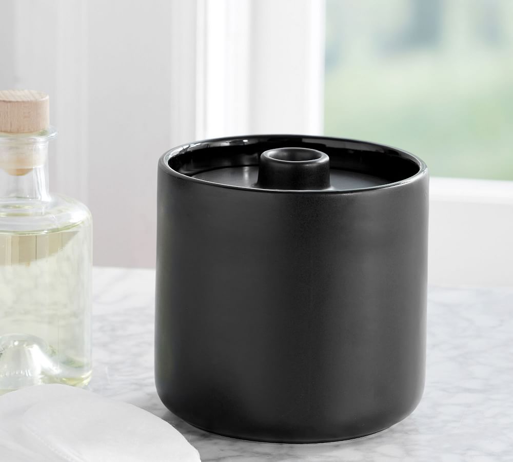 Matte Black Porcelain Bathroom Accessories Pottery Barn