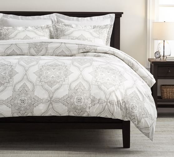 pottery barn grey duvet cover