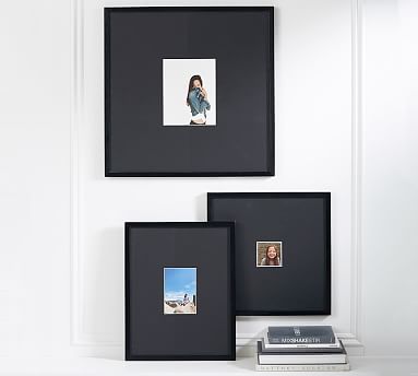 Wood Gallery Oversized Black Mat Picture Frames | Pottery Barn