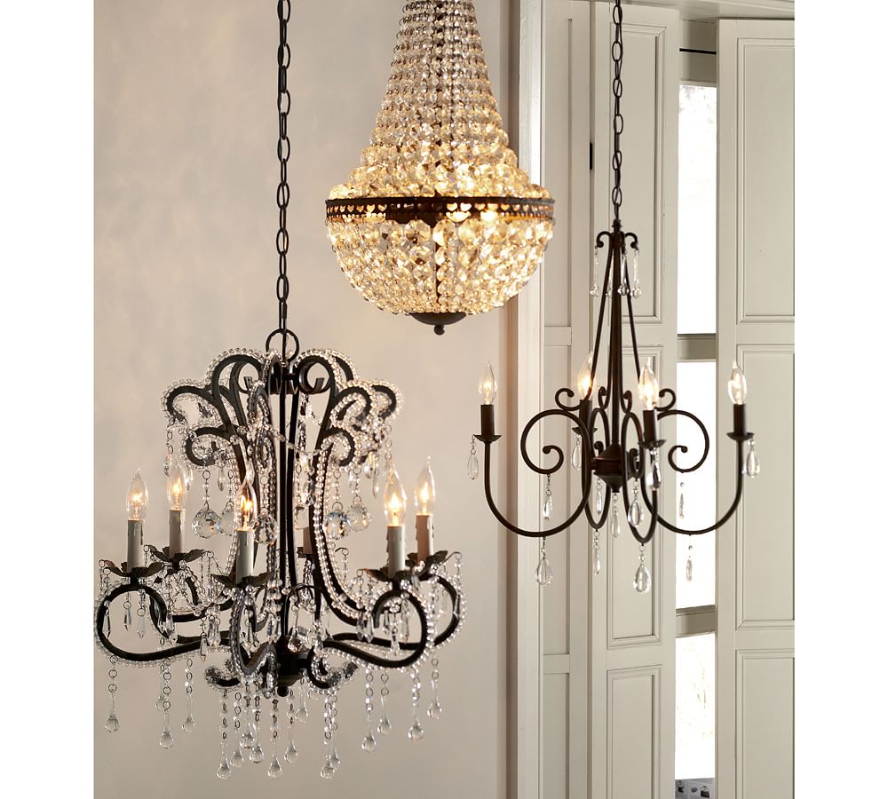 Katerina Beaded Crystal Chandelier Pottery Barn