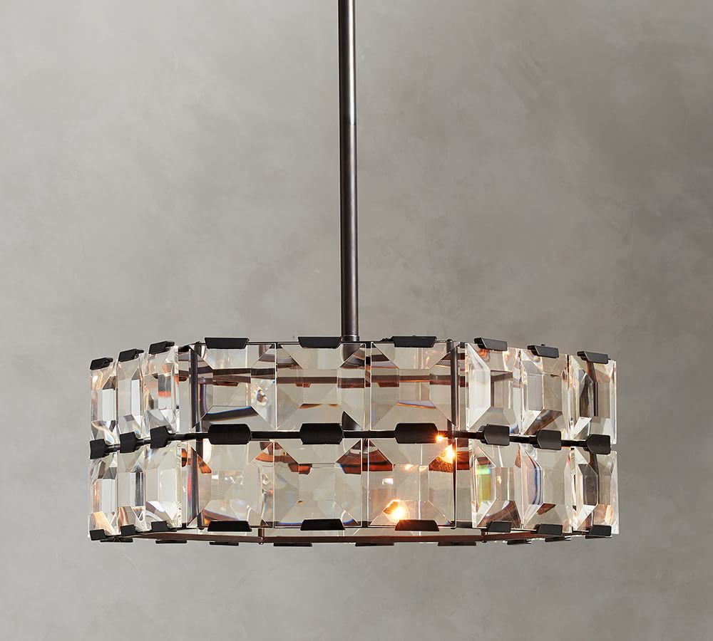 Manor Crystal Paneled Chandelier Pottery Barn