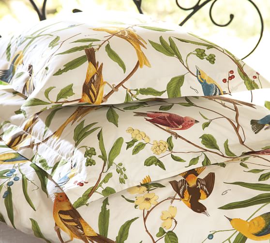 pottery barn spring sparrow duvet