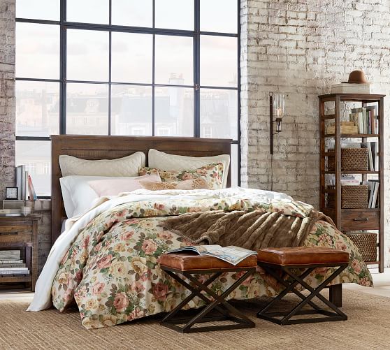 Pottery Barn RITA FLORAL Queen/Full Duvet & 2 Std Shams New with Tags 
