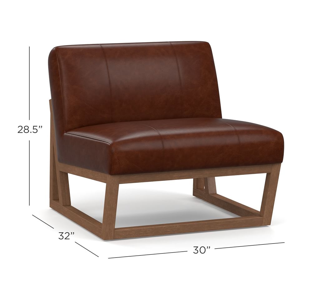 Topanga Leather Armchair Pottery Barn