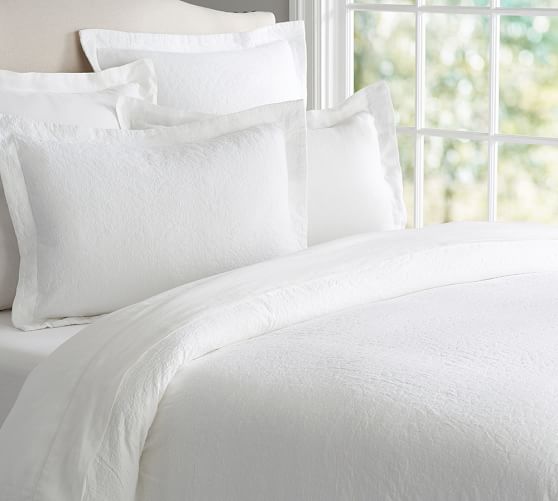 pottery barn jacquard matelasse duvet