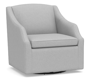 pottery barn emma swivel chair