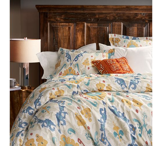 brown toile duvet cover