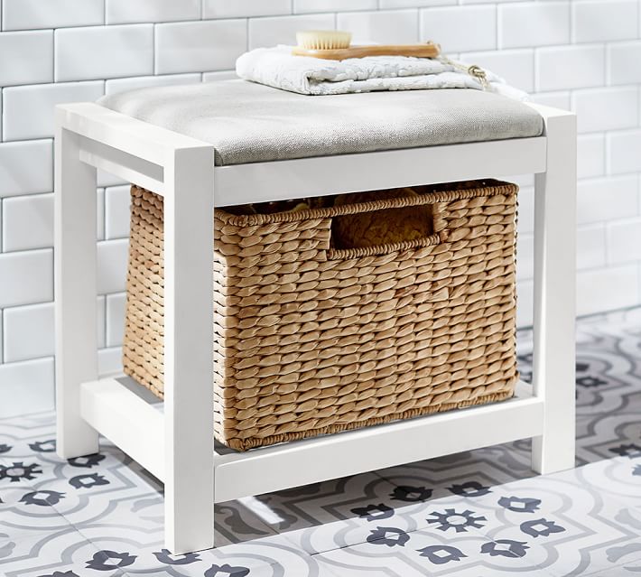 bathroom stool with storage